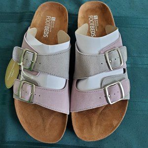 White Mountain Women's Hippy Footbed Slide Sandals